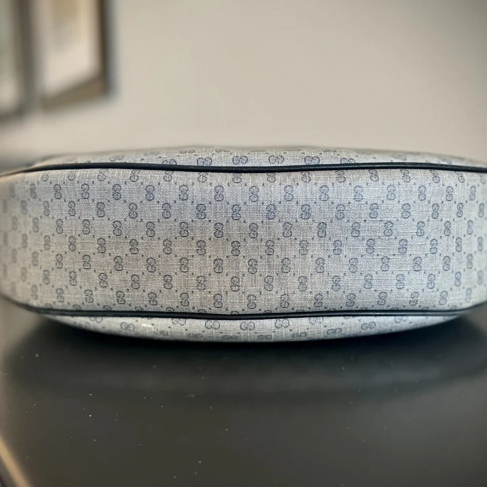 Gucci GG Vintage Hobo in Micro Monogram Canvas Navy/Gray - Picture 5 of 13